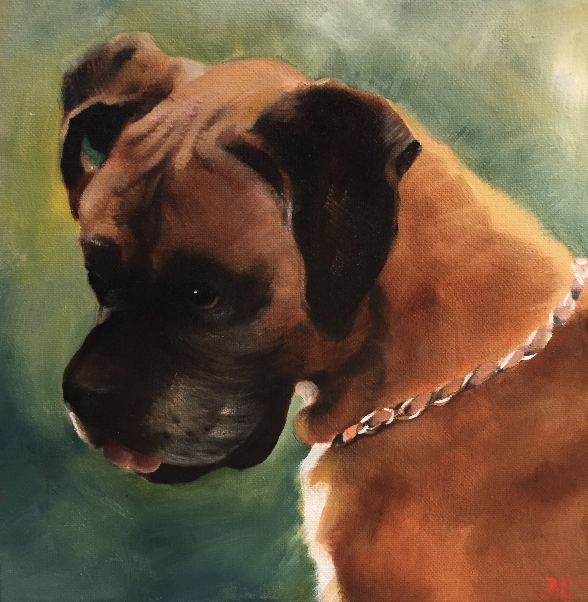 Pet painting in oil by Jane Lucchino