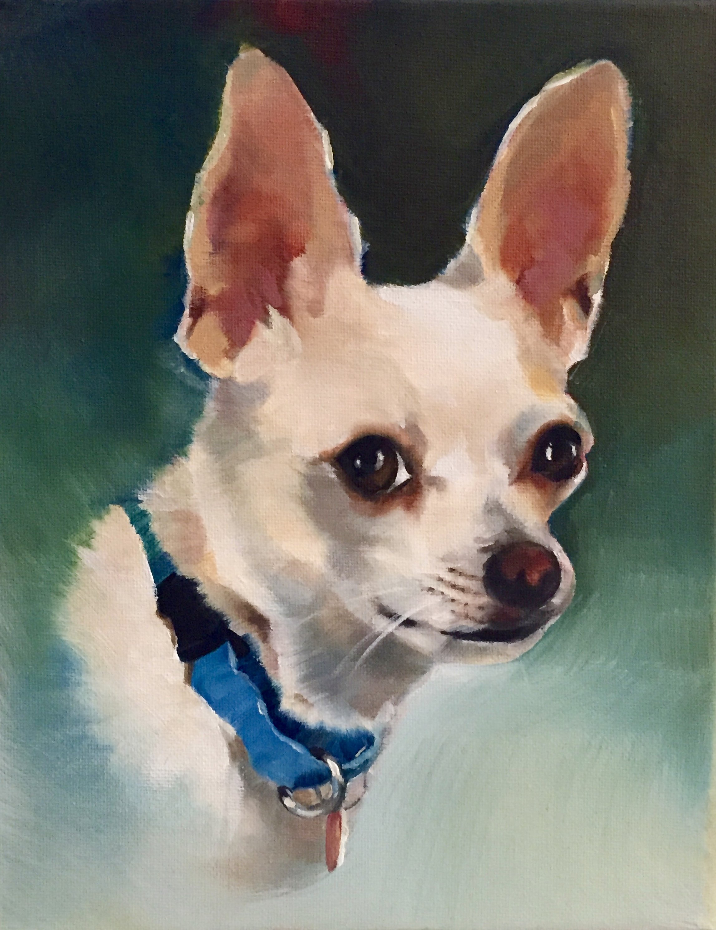 Pet painting in oil by Jane Lucchino