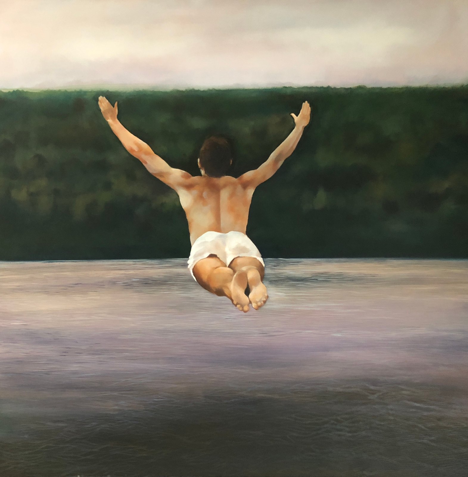 Landscape in oil by Jane Lucchino