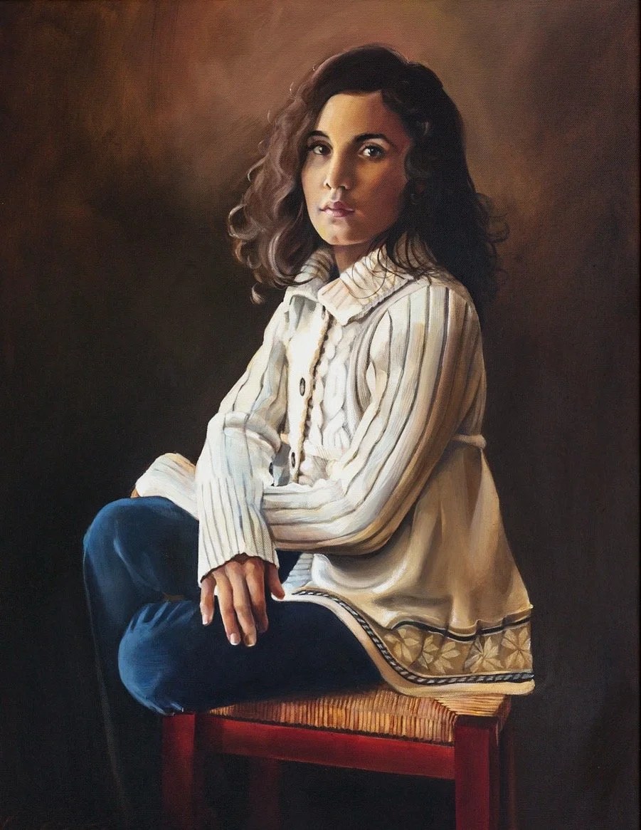 Commissioned portrait in oil by Jane Lucchino
