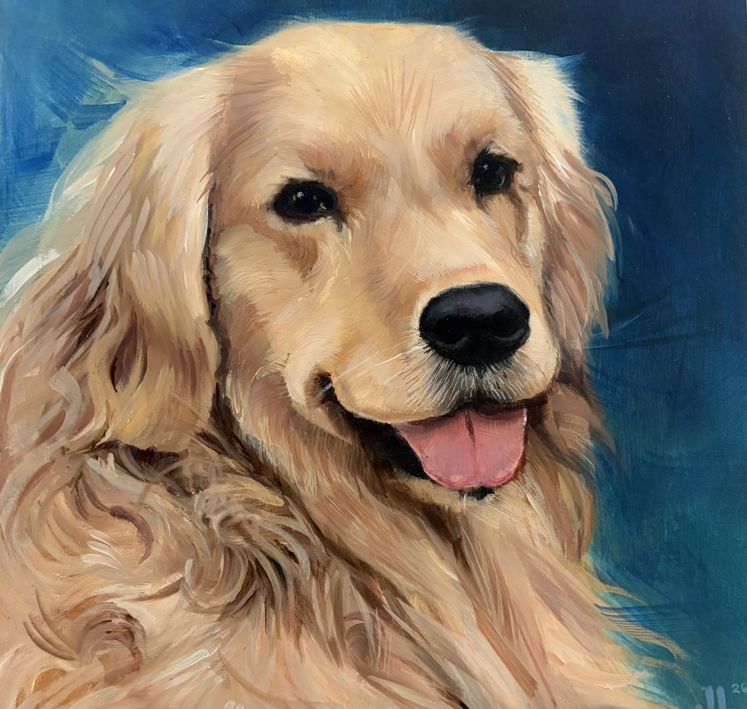 Pet painting in oil by Jane Lucchino