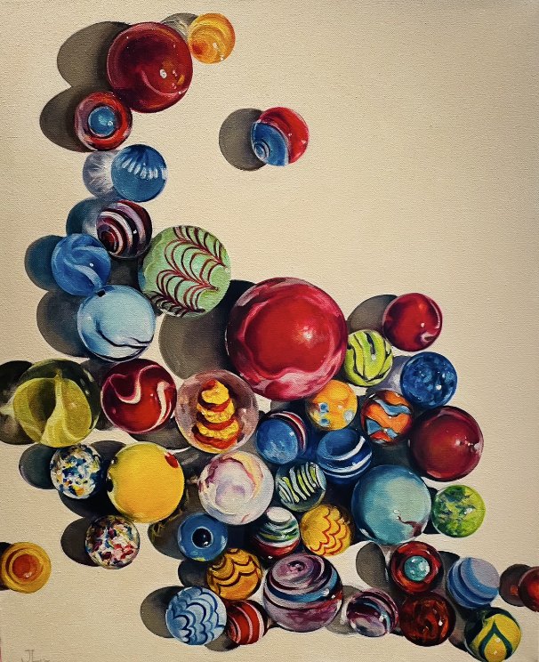 Still life in oil by Jane Lucchino