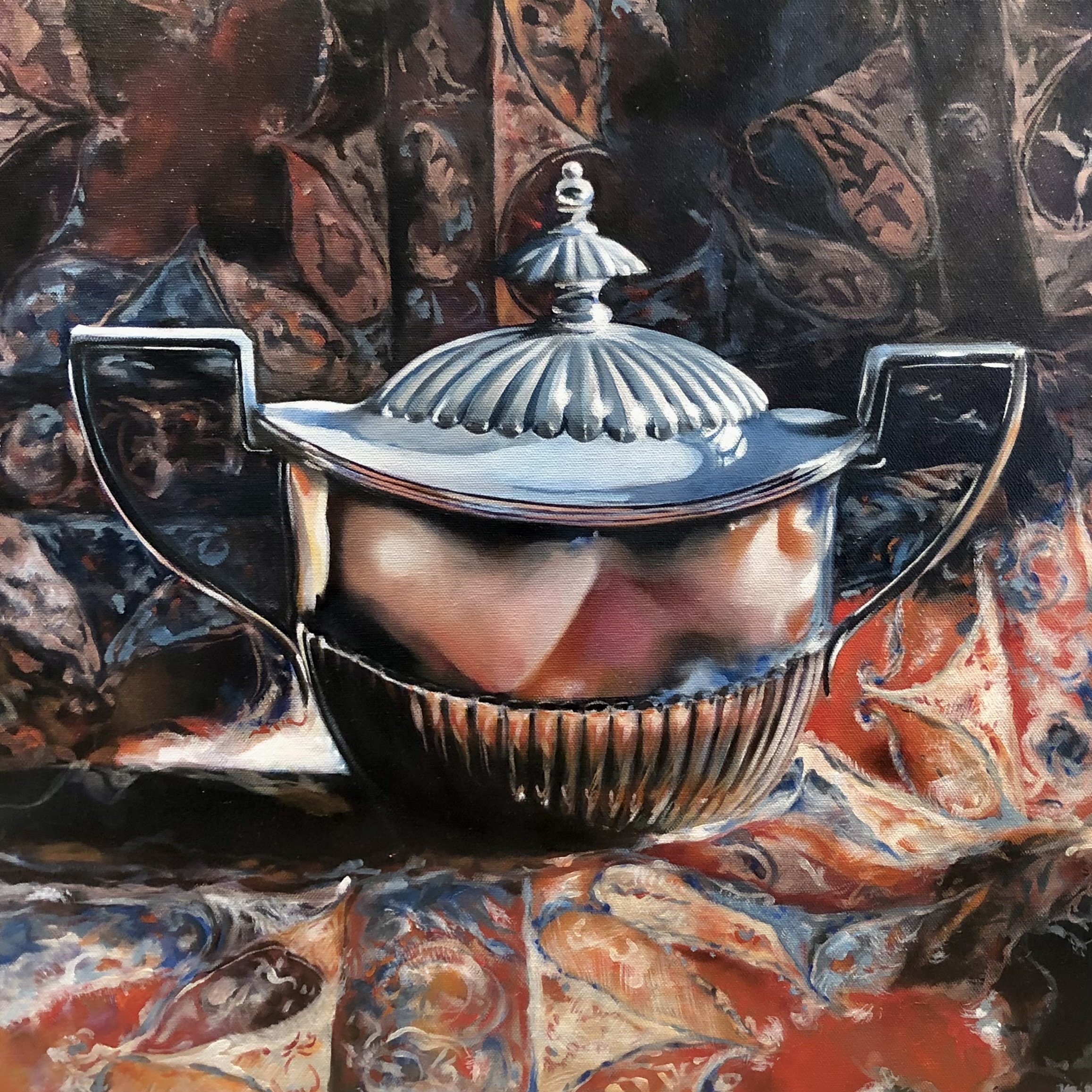 Still life in oil by Jane Lucchino